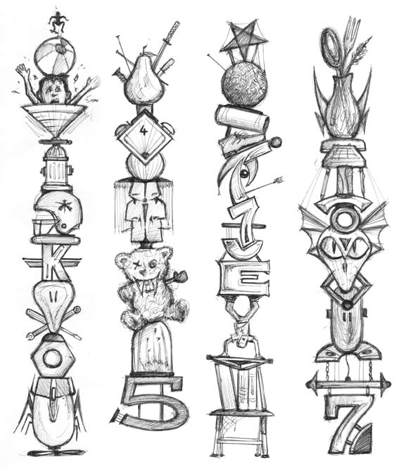 Totem Poles Ballpoint Pen 